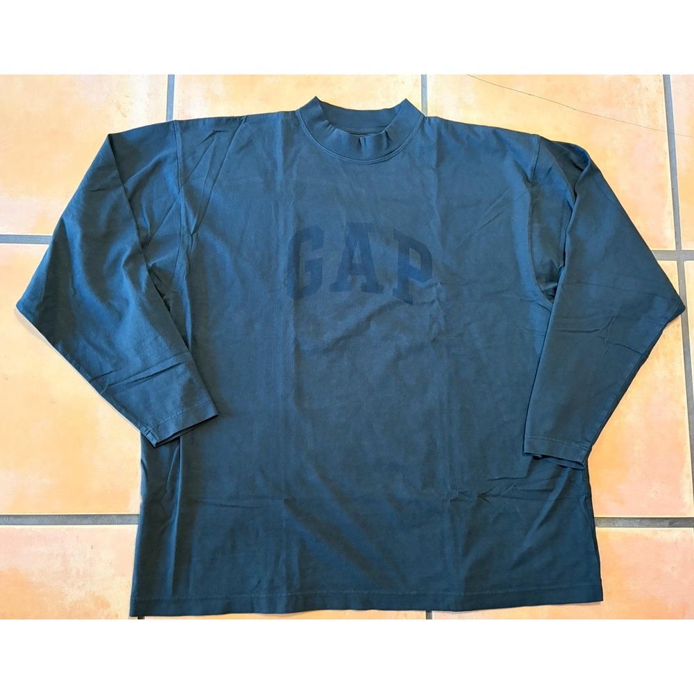 NWT Yeezy Engineering By Balenciaga / Gap Dove Long Sleeve Shirt Black X-Large